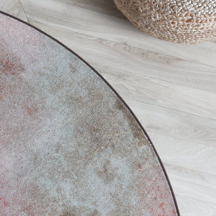 Rond design vloerkleed - Lunara Rood - 2