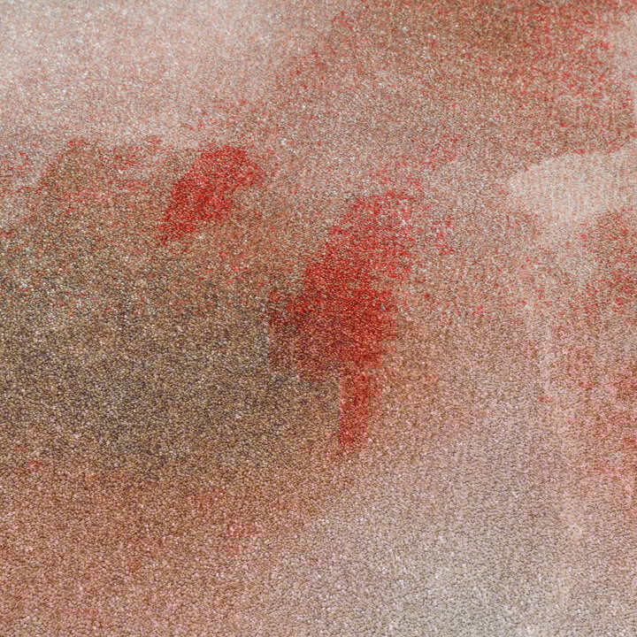 Rond design vloerkleed - Lunara Rood - 3