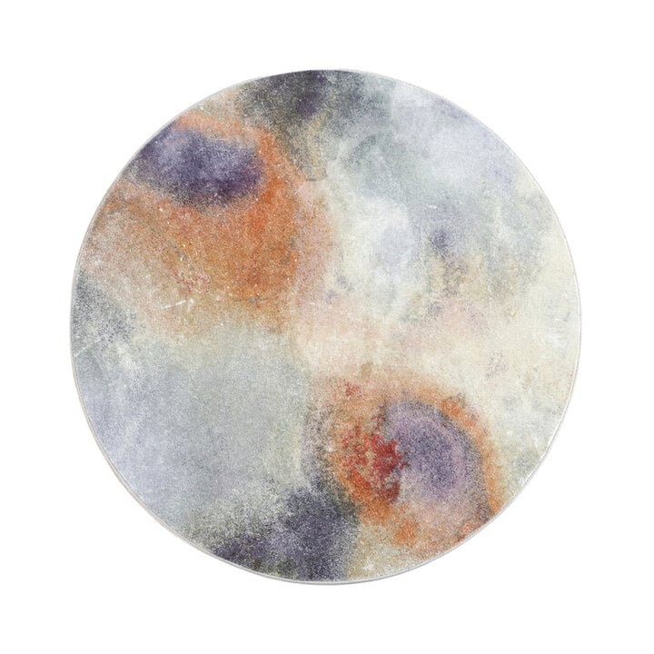 Rond design vloerkleed - Lunara Paars - 1