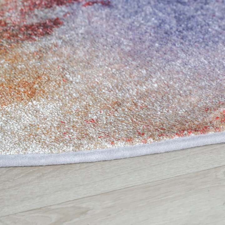 Rond design vloerkleed - Lunara Paars - 5