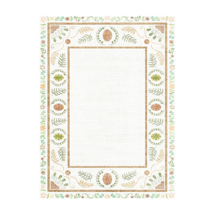 Buitenvloerkleed - Maui Border Wit - 1