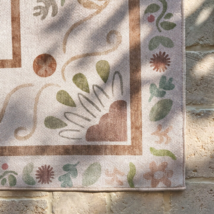 Buitenvloerkleed - Maui Border Roze - 4