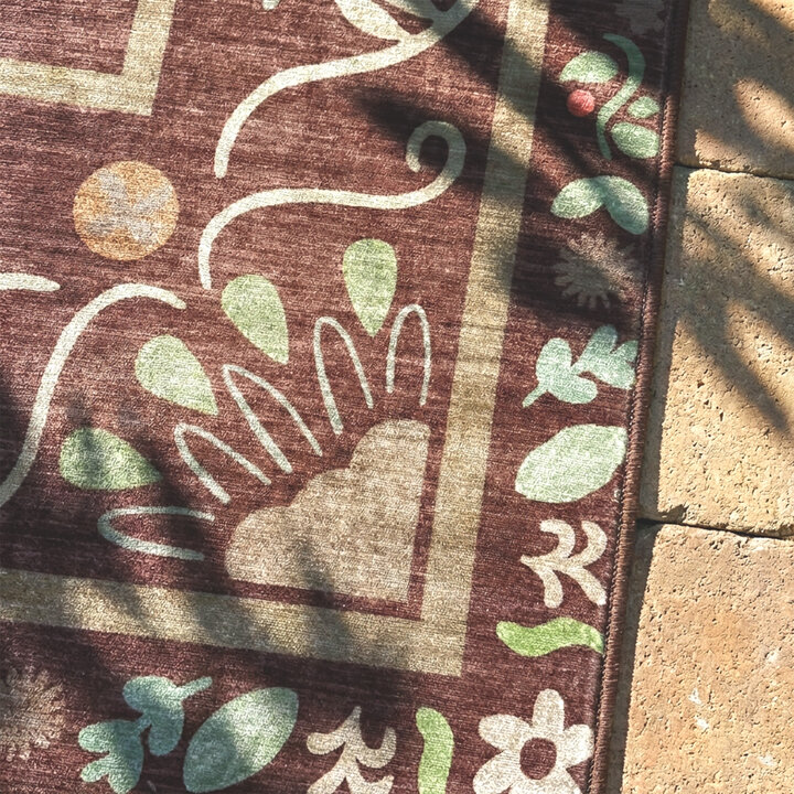 Buitenvloerkleed - Maui Border Bruin - 2