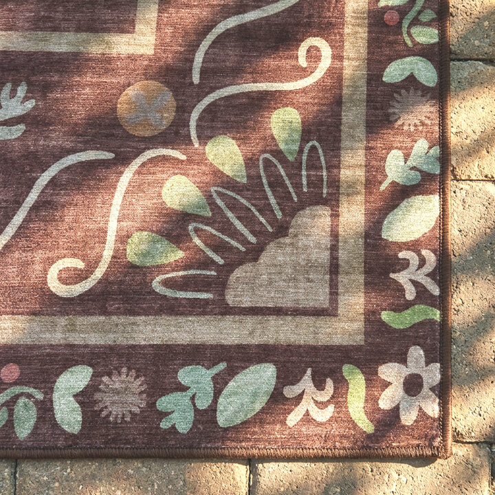 Buitenvloerkleed - Maui Border Bruin - 4