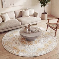 Rond Vintage vloerkleed - Lago Geel