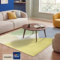 Geometrisch vloerkleed - Swing Circles Blauw/Groen