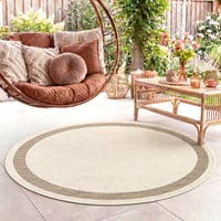 Rond jute buitenkleed - Nomad Edge Creme