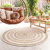 Rond jute buitenkleed - Nomad Aztec Creme - thumbnail