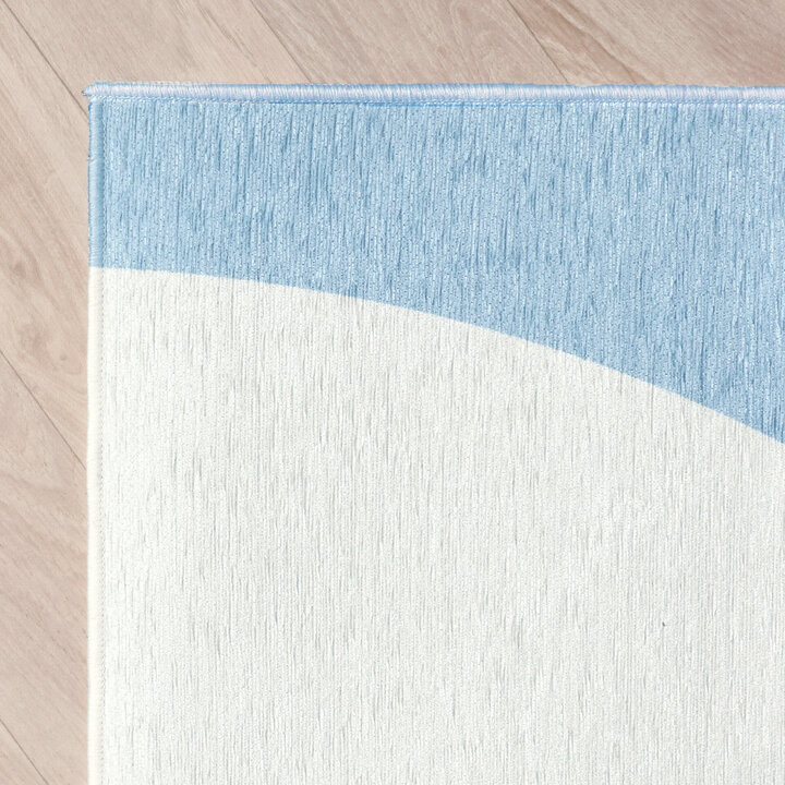 Geometrisch vloerkleed - Swing Shapes Blauw/Bruin - 4