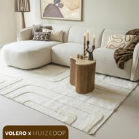 Wollen vloerkleed - Judith Lines Creme