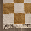 Checkerboard vloerkleed - Blox Fringe Okergeel - thumbnail 4