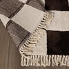 Checkerboard vloerkleed - Blox Fringe Bruin - thumbnail 6