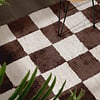 Checkerboard vloerkleed - Blox Bruin - thumbnail 2