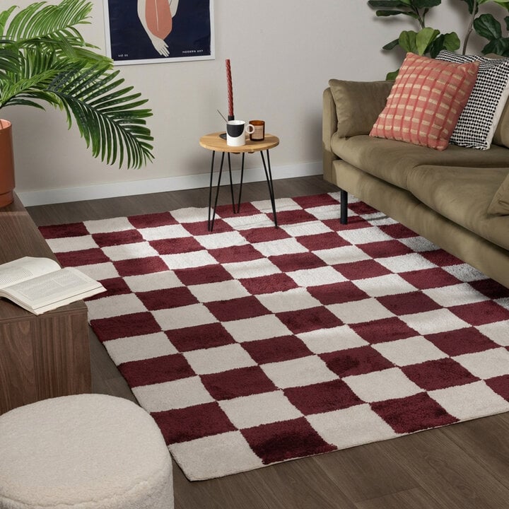 Checkerboard vloerkleed - Blox Rood