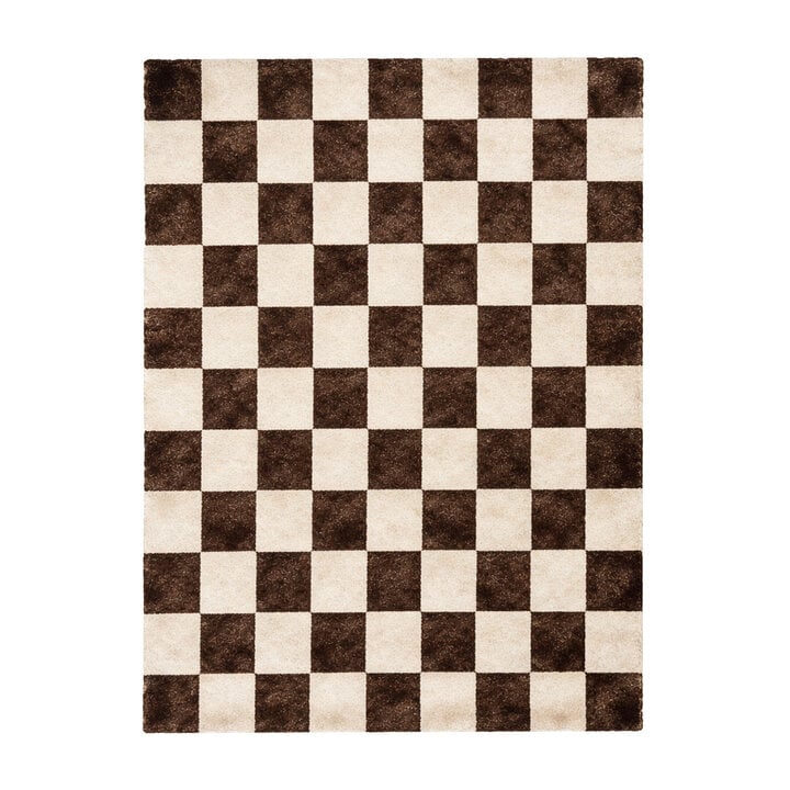 Checkerboard vloerkleed - Blox Bruin - 1