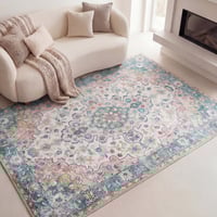 Vintage vloerkleed - Lily Oriental Blauw/Roze