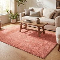 Hoogpolig vloerkleed - Lofty Perzik Roze