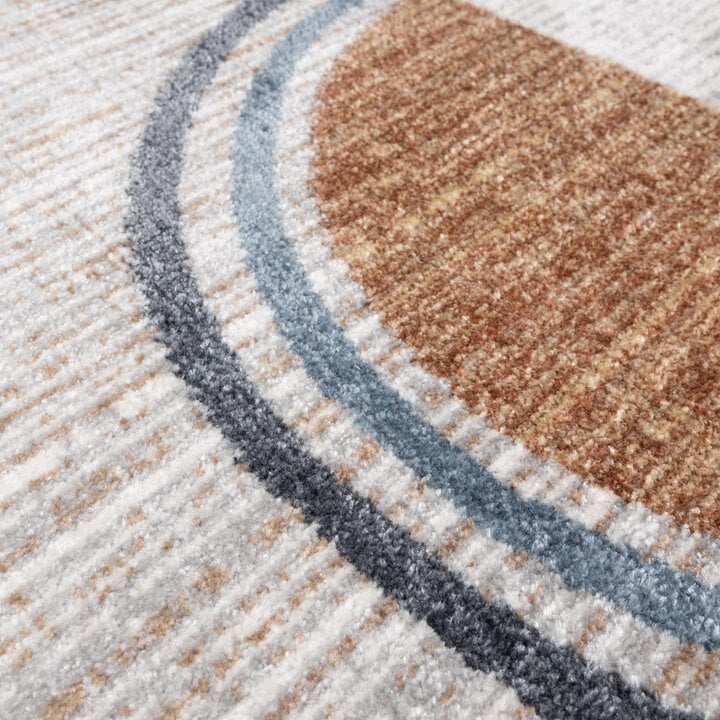 Rond wasbaar vloerkleed - Misha Blocks Multicolor - 3