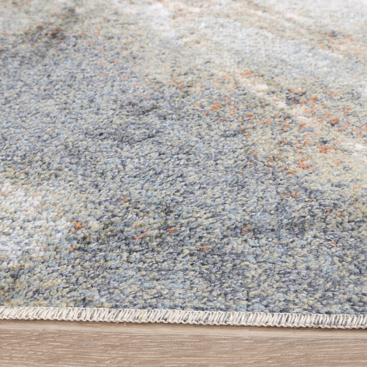 Rond wasbaar vloerkleed - Misha Lines Creme/Grijs - 4