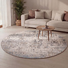 Rond wasbaar vloerkleed - Misha Grunge Creme/Grijs - thumbnail