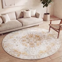 Rond Vintage vloerkleed - Lago Geel