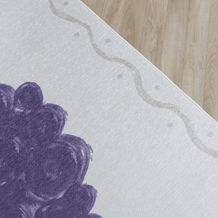 Wasbaar kindervloerkleed - Mick Druif Paars - 2