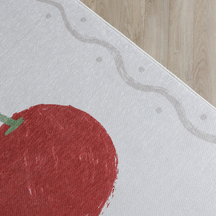 Wasbaar kindervloerkleed - Mick Kers Rood - 2