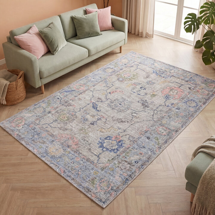 Vintage vloerkleed - Matteo Oriental Blauw/Beige