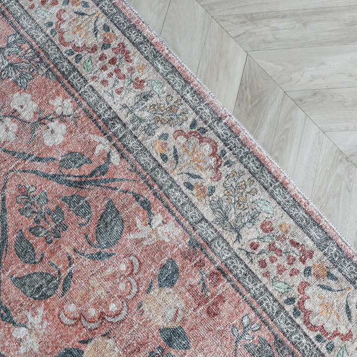 Vintage vloerkleed - Matteo Floral Terra/Beige - 2