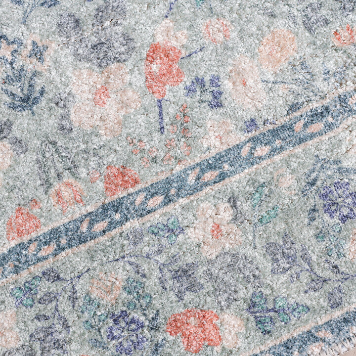 Vintage vloerkleed - Matteo Floral Blauw/Beige - 3