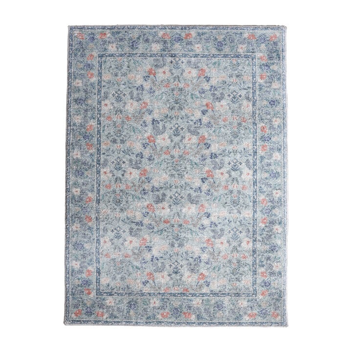 Vintage vloerkleed - Matteo Floral Blauw/Beige - 1