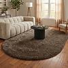 Ovaal Shaggy vloerkleed - Blaze Taupe - thumbnail