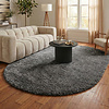 Ovaal Shaggy vloerkleed - Blaze Grijs - thumbnail