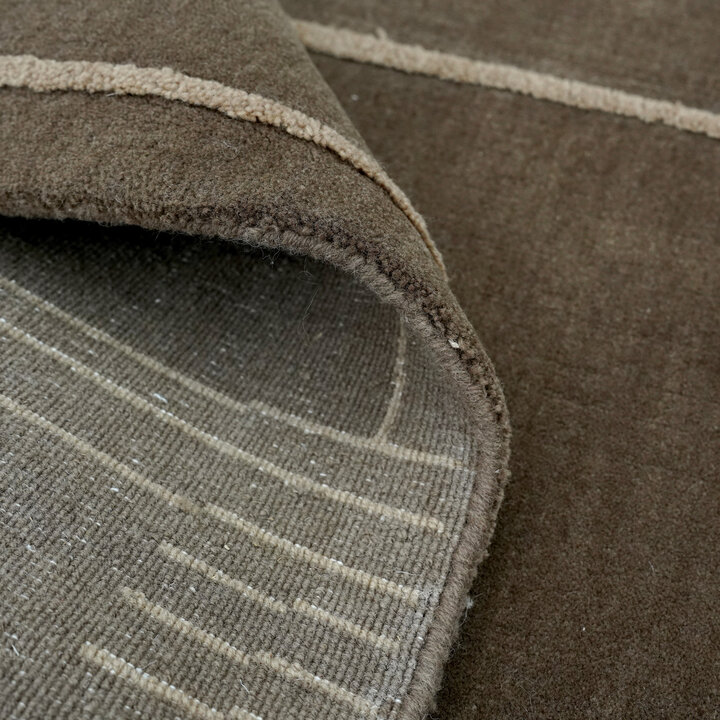 Wollen vloerkleed - Harvey Lines Bruin - 5