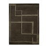Wollen vloerkleed - Harvey Lines Bruin - thumbnail 1