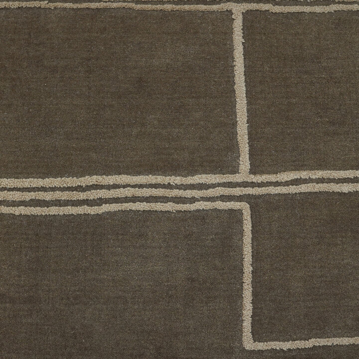 Wollen vloerkleed - Harvey Lines Bruin - 2