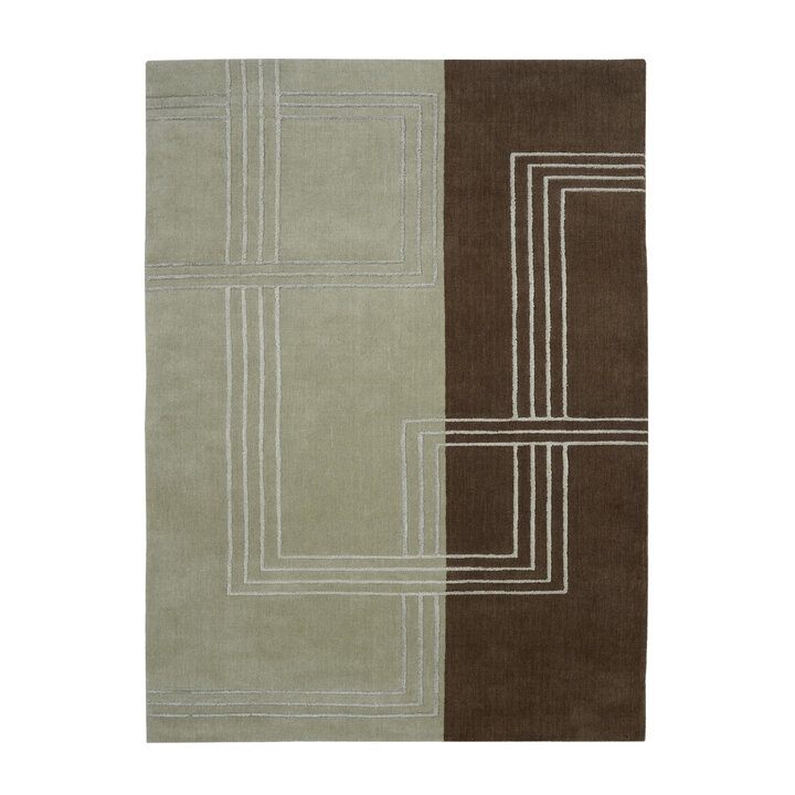 Wollen vloerkleed - Harvey Lines Groen - 1