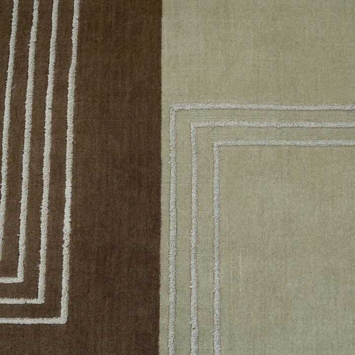 Wollen vloerkleed - Harvey Lines Groen - 2