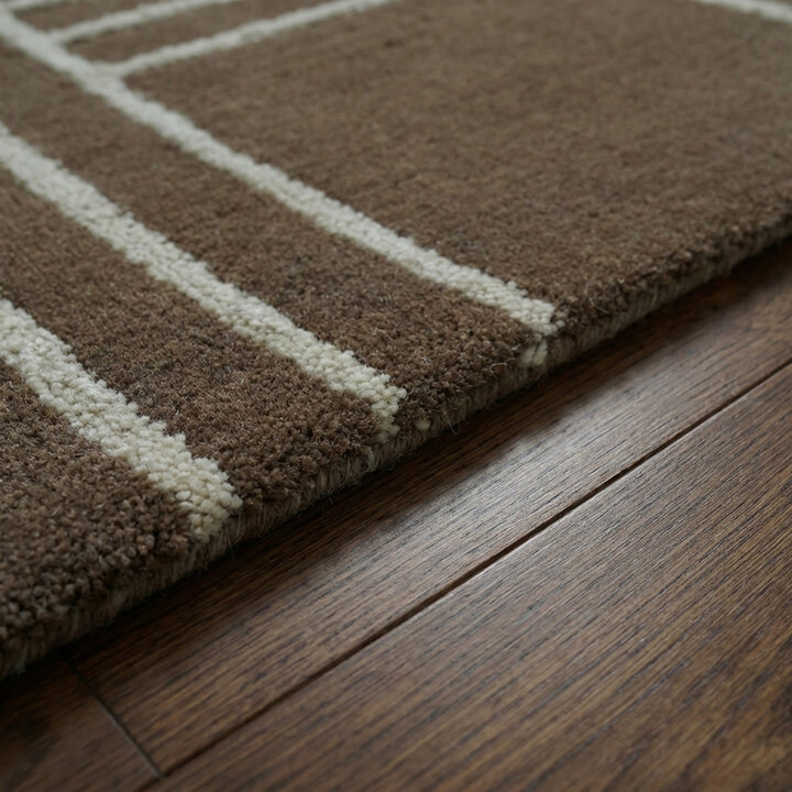 Wollen vloerkleed - Harvey Lines Groen - 4