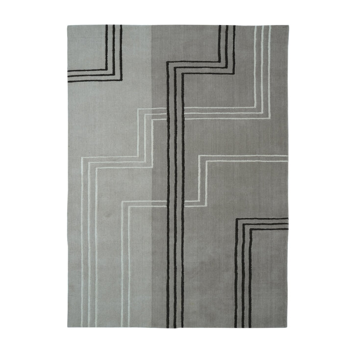 Wollen vloerkleed - Harvey Lines Grijs - 1