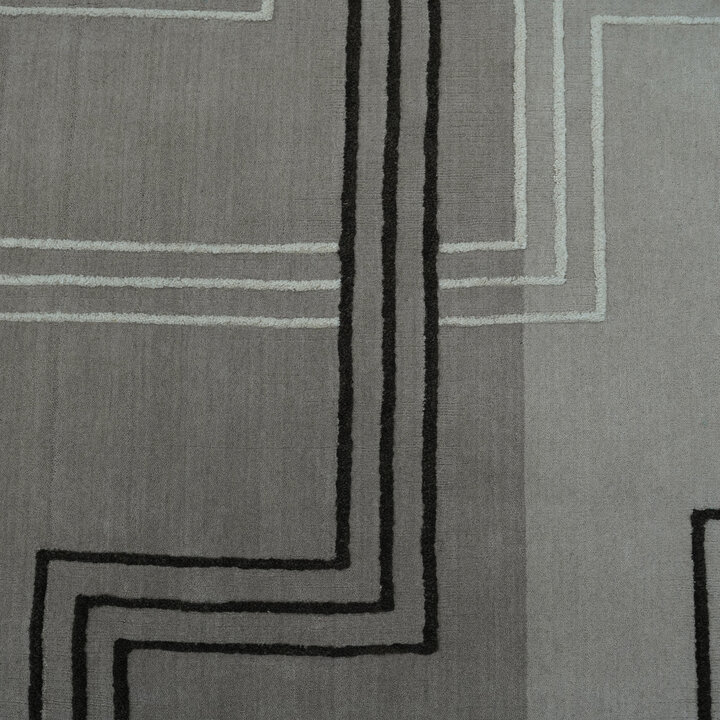 Wollen vloerkleed - Harvey Lines Grijs - 2