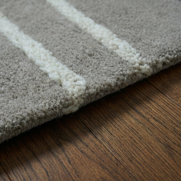 Wollen vloerkleed - Harvey Lines Grijs - 4