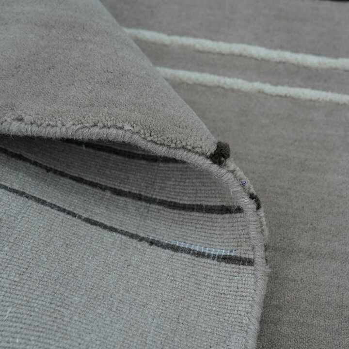Wollen vloerkleed - Harvey Lines Grijs - 5
