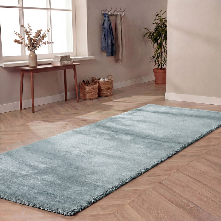 Wasbare loper - Clean Lichtblauw