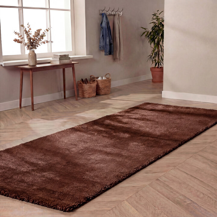 Wasbare loper - Clean Donkerbruin