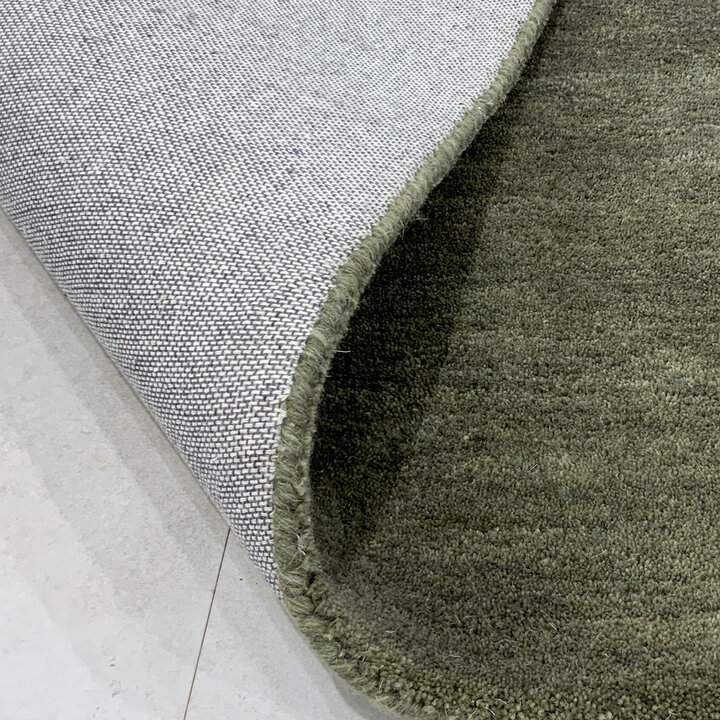 Rond wollen vloerkleed - Leone Groen - 5