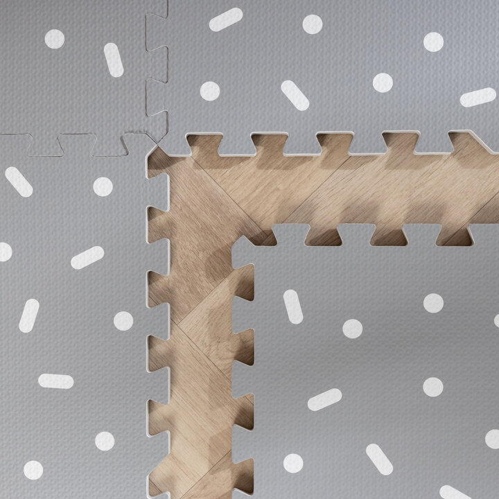 Foam Puzzelmat - Alfie XL Sprinkles Grijs  - 3