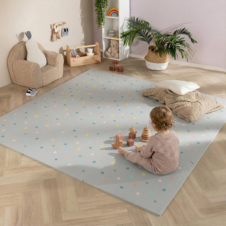 Foam Puzzelmat - Alfie XL Dots Lichtgrijs 