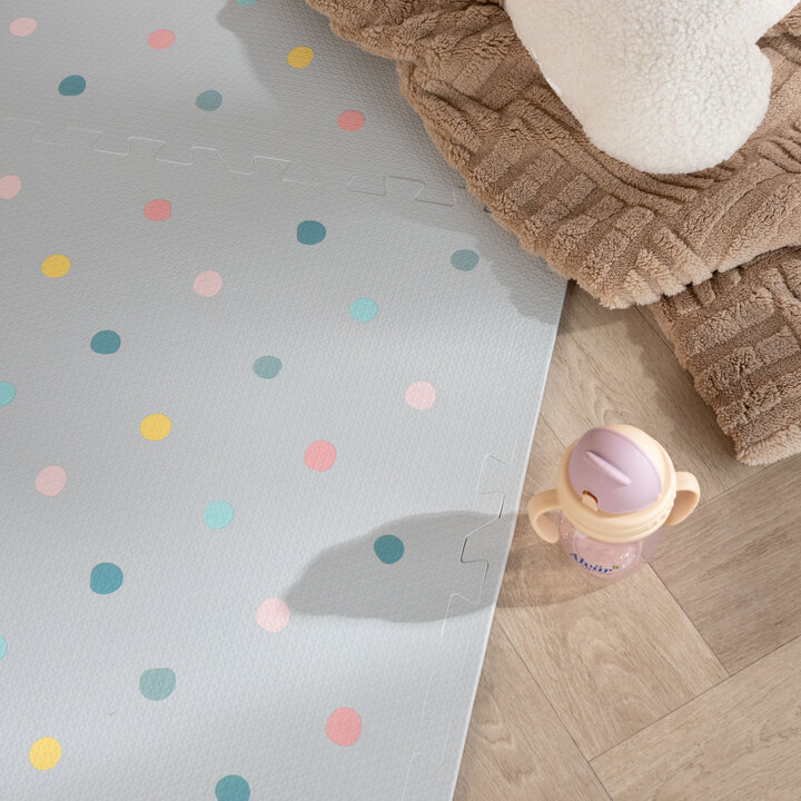 Foam Puzzelmat - Alfie XL Dots Lichtgrijs  - 1