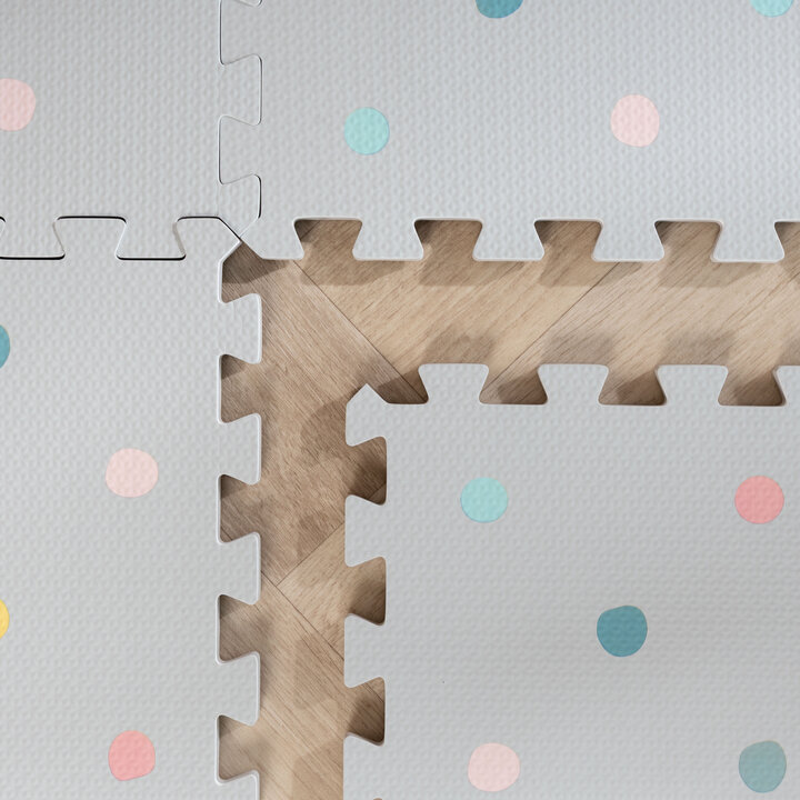 Foam Puzzelmat - Alfie XL Dots Lichtgrijs  - 3